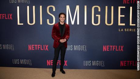 Diego Boneta poses on the red carpet during the &quot;Luis Miguel&quot; premiere at Cinemex Antara on April 17, 2018, in Mexico City.  