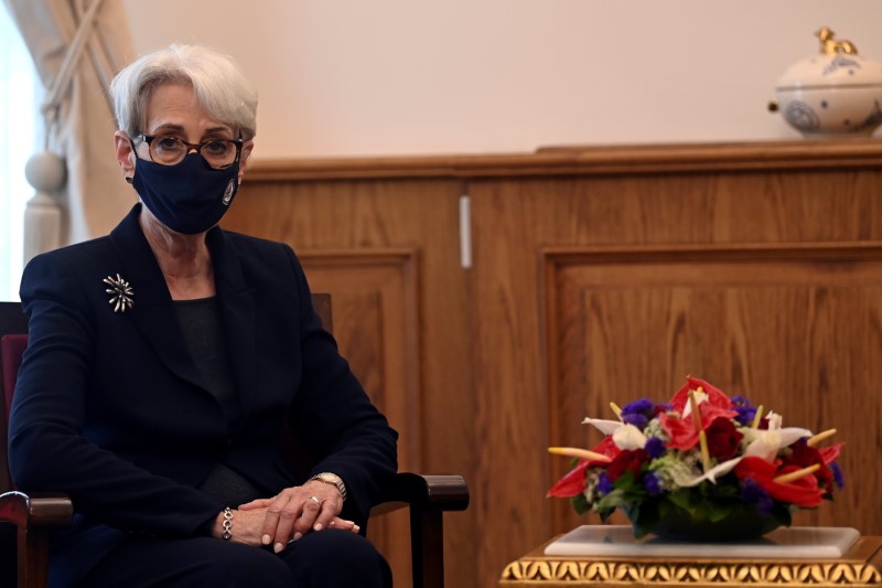 FILE PHOTO: U.S. Deputy Secretary of State Wendy Sherman is seen during her visit to the Orthodox Patriarchate in Istanbul, Turkey May 29, 2021. Ozan Kose/Pool via REUTERS
