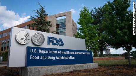 A sign for the Food and Drug Administration is seen outside of the headquarters on July 20, 2020, in White Oak, Maryland. 