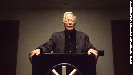 William Pierce, founder of the National Alliance, on January 4, 2000, in Hillsboro, West Virginia. 