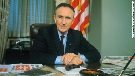 Senate Majority Leader, Mike Mansfield in 1966