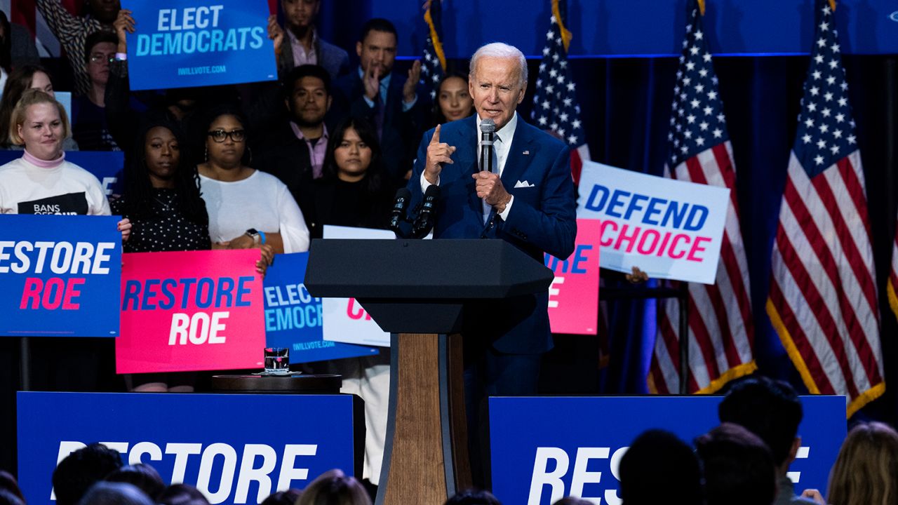 Biden trains his focus on abortion and gas prices as GOP sees momentum