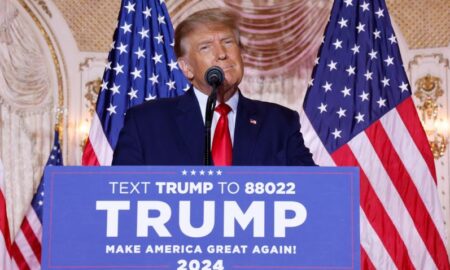 Former President Donald Trump announces a White House bid for 2024