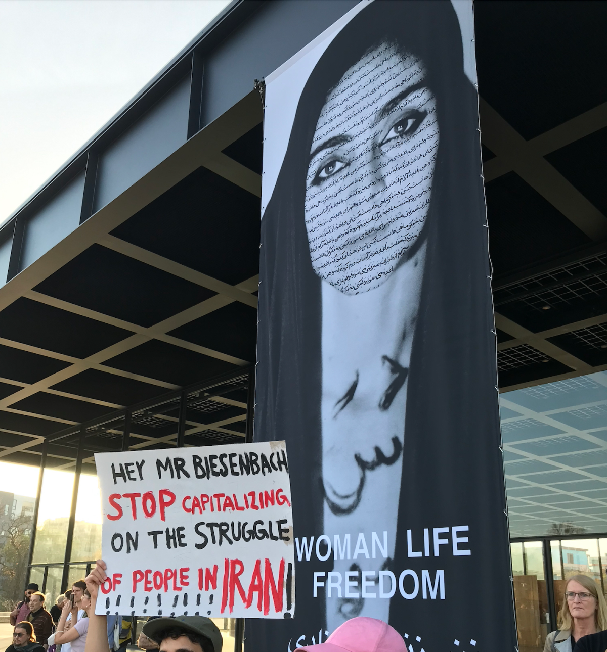 Iranian Artists Criticize Berlin Museum’s Display of Shirin Neshat Banner