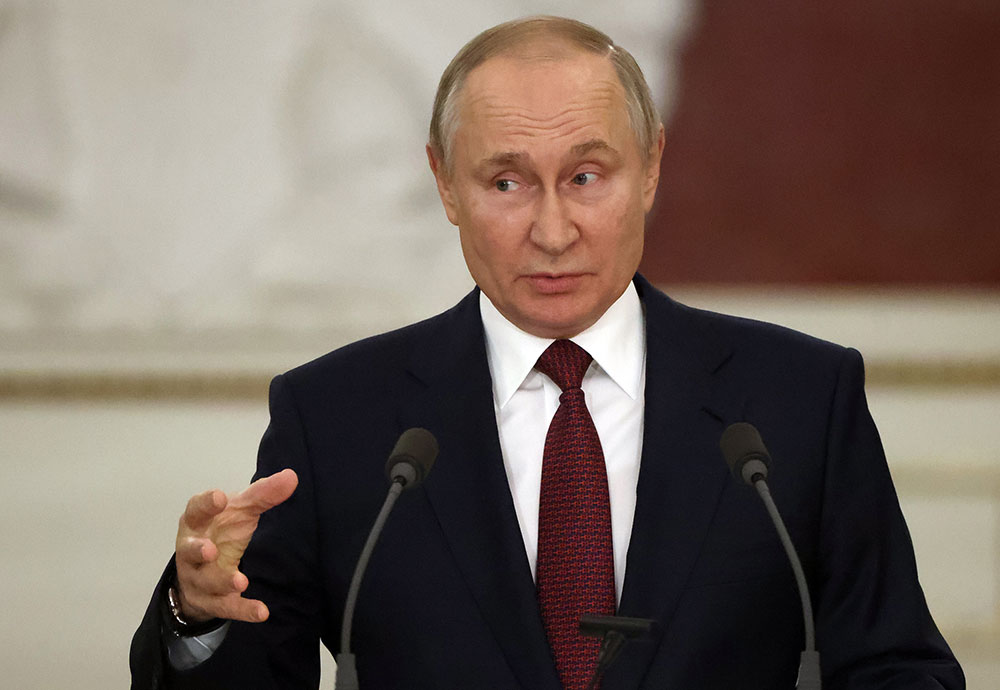 In a break from his usual messaging, Putin refers to fighting in Ukraine as a "war"