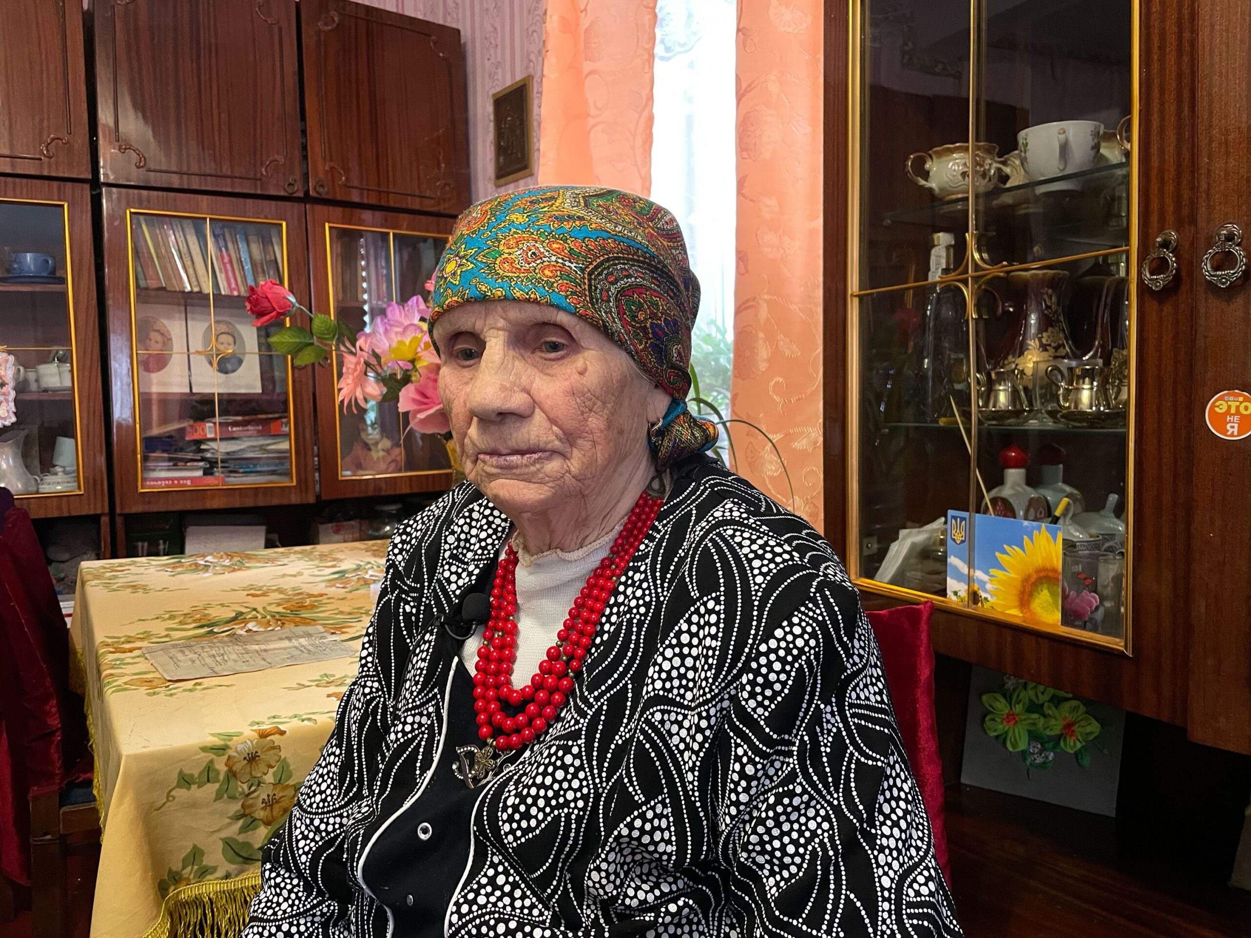 This 102-year-old Ukrainian survived Stalin's forced famine. Now she is making camouflage sniper suits
